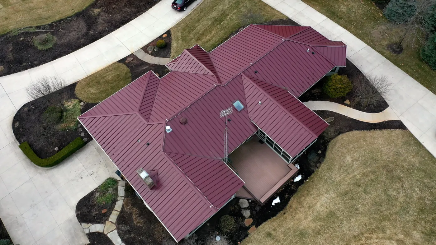 Tarping and dry-in on a Gas City commercial roof